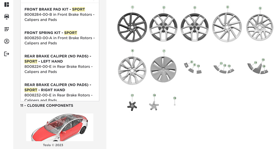 Tesla Model 3 Plaid - Onderdelen Tesla Model 3 Plaid - Onderdelen