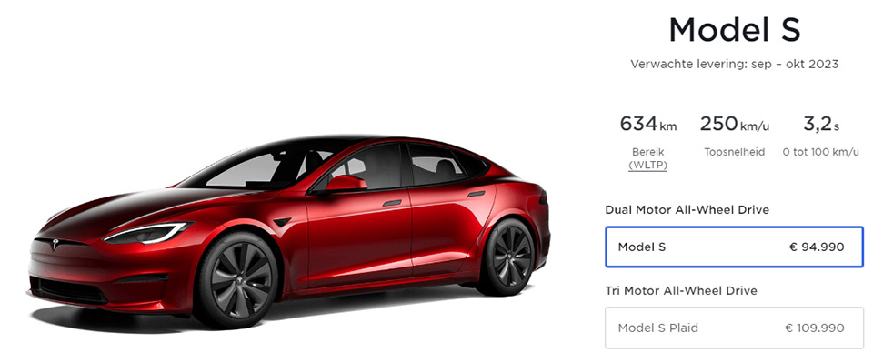 Tesla Model S vanaf 95k Tesla Model S vanaf 95k