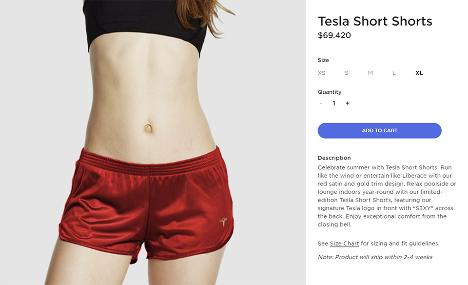 Tesla Short Shorts Tesla Short Shorts