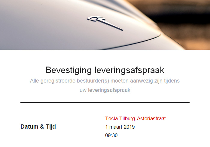 Tm3 bevestiging leveringsafspraak Tm3 bevestiging leveringsafspraak
