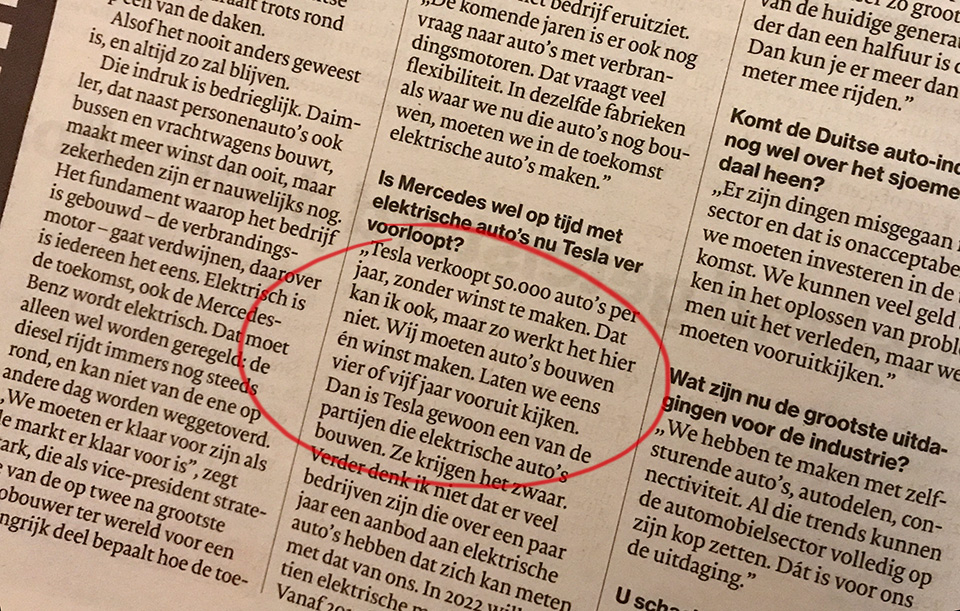 Wilko Stark (Daimler) over tesla